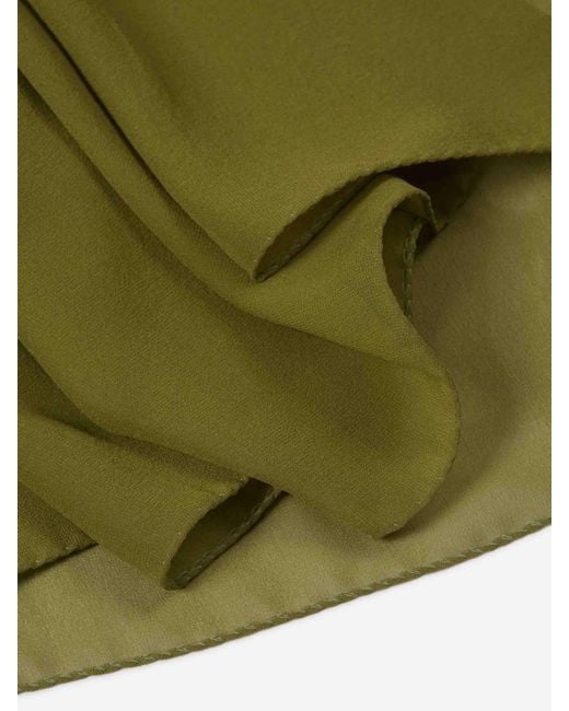 Santa Eulalia Green Plain Silk Scarf