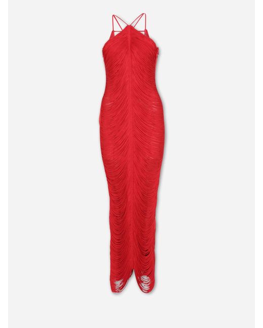 Cult Gaia Red Renata Midi Dress
