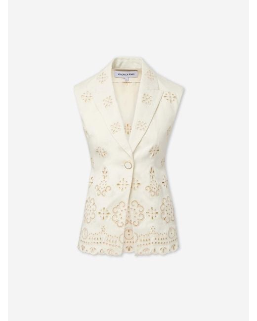 Chaleco Townes Veronica Beard de color White