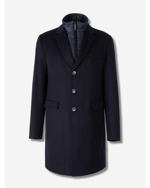 Abrigo Con Chaleco Interior Herno de hombre de color Blue
