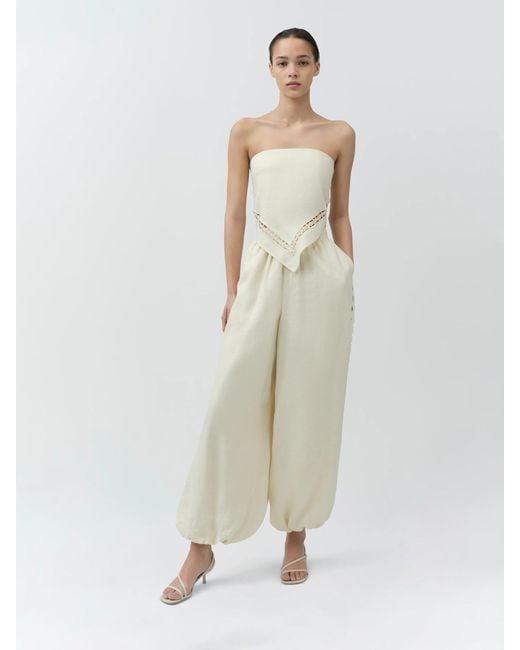 Jonathan Simkhai White Lahni Linen Top