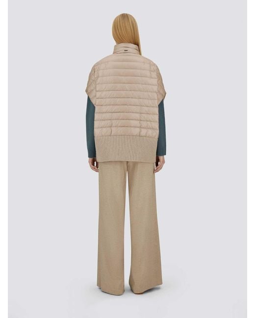 Herno White Poncho Resort Knit