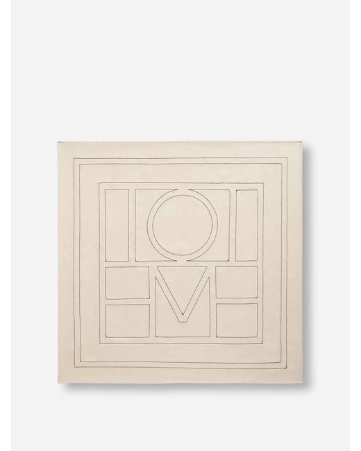 Totême Natural Silk Scarf Monogram