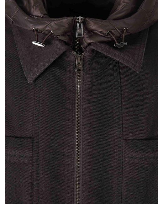 Herno Black Cotton Padded Jacket for men