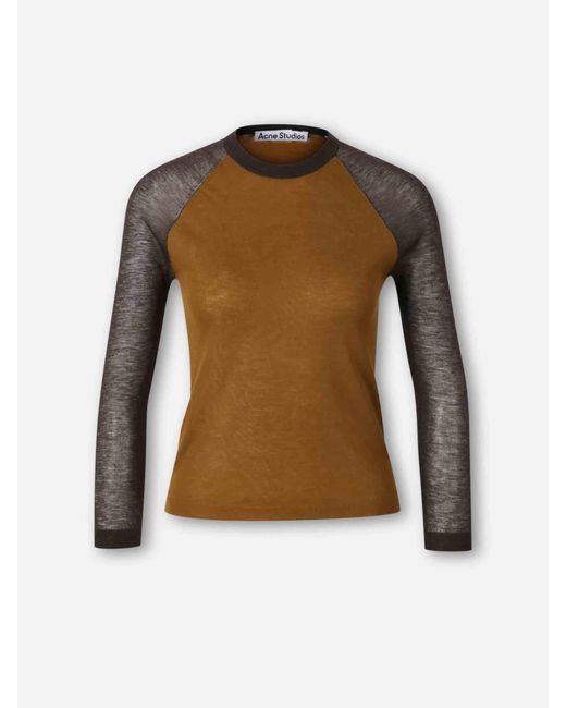 Acne Natural Round Neck T-Shirt