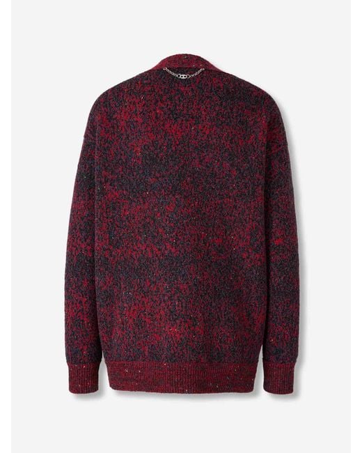 Rabanne Purple Cotton Knit Cardigan