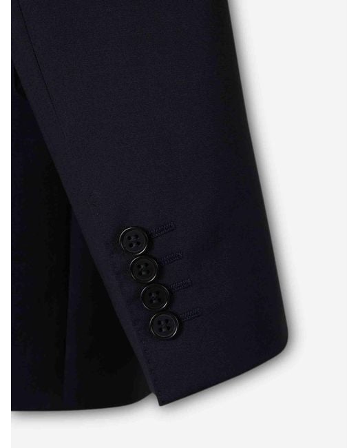 Canali Blue Straight Wool Suit for men