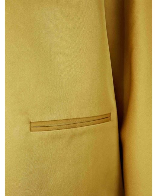Staud Yellow Liz Long Coat