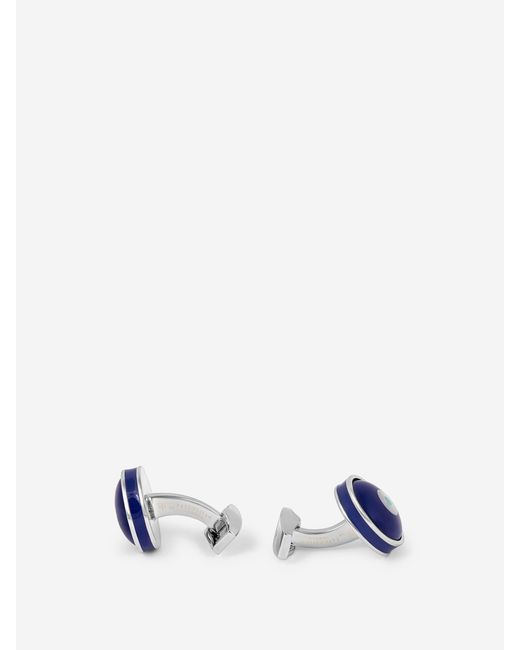 Tateossian White Milos Evil Eye Cufflinks for men