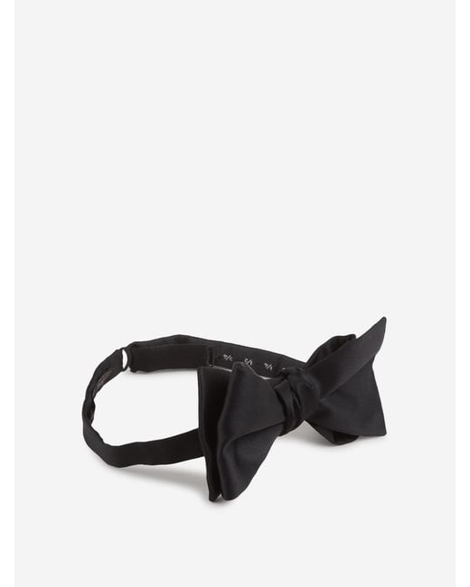 Brioni Black Essential Knotted Bow Tie for men