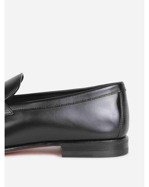 Santoni Lederslipper in White für Herren