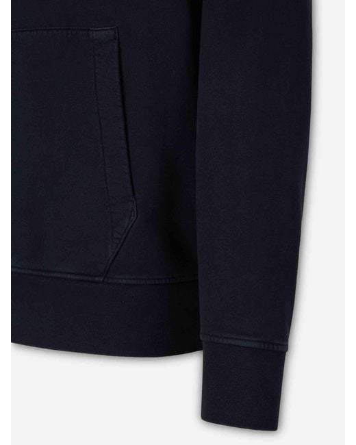 C P Company Blue Logo Hoodie for men