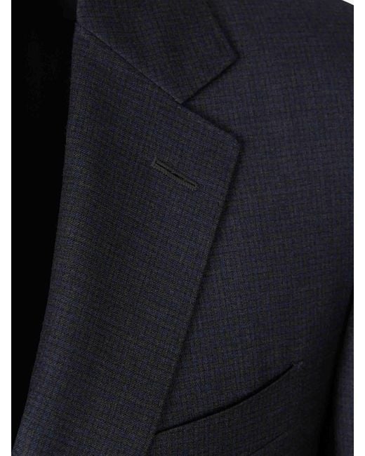 Canali Blue Straight Wool Suit for men