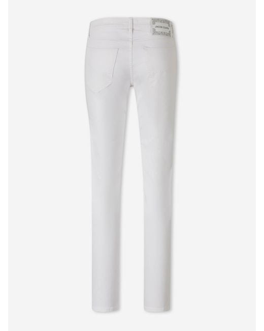 Jacob Cohen White Slim Jeans for men