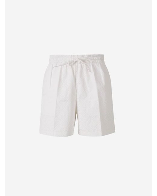 Bermudas Puff Monograma Casablanca de hombre de color White
