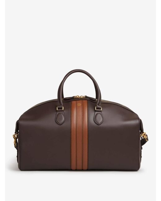 Bally Brown Leather Travel Bag for men