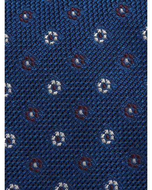Santa Eulalia Blue Silk Floral Tie for men