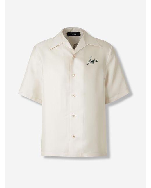 Camisa Bowling Seda Amiri de hombre de color White