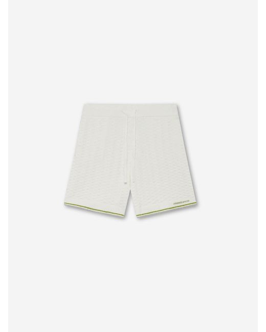 Casablanca White Bermuda Tennis Loop for men