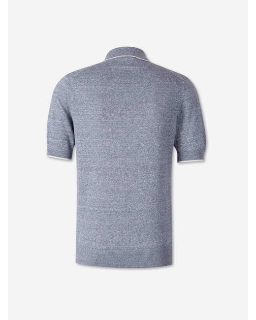 Santa Eulalia Blue Thin Short Sleeve Jersey for men