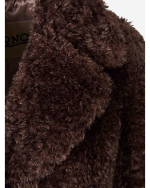 Herno Brown Teddy Coat