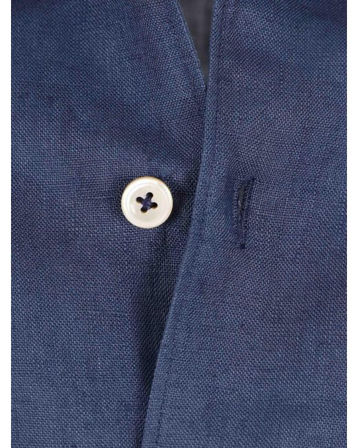 Santa Eulalia Blue Linen Shirt for men