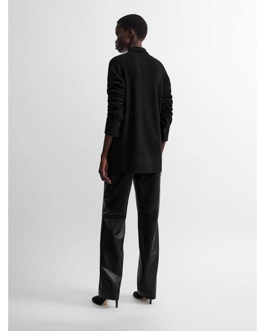 Totême Black Cashmere Knit Shirt
