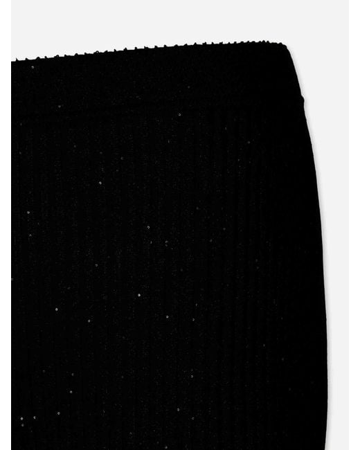 Tom Ford Black Shiny Ribbed Leggings