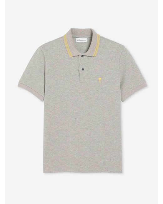 AMI Natural Cotton Polo Shirt for men