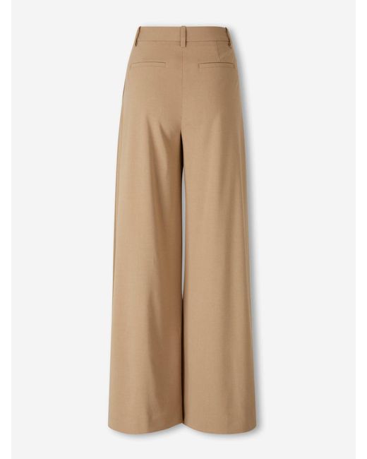 Jonathan Simkhai Natural Wide Pleated Trousers