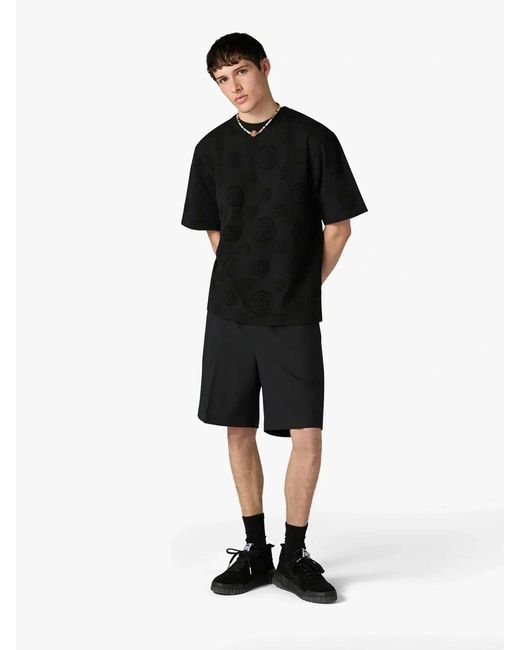 Casablanca Black Short Sleeve T-Shirt for men