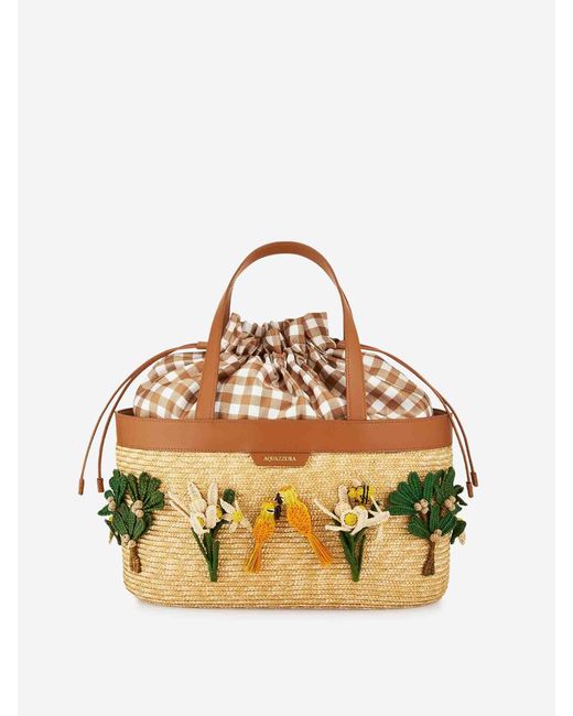 Aquazzura Metallic Birdsong Tote Bag