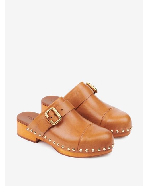 Zoccoli Jeannette di Chloé in Brown