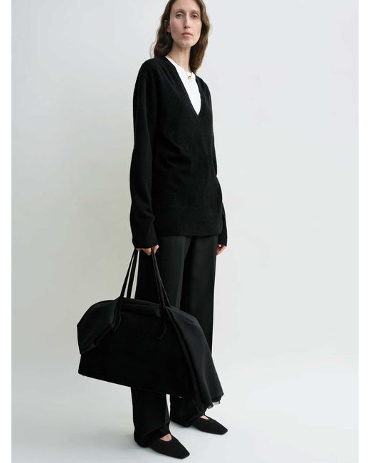 Totême Black V-Neck Sweater