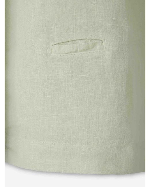 Santa Eulalia Green Short Sleeve Linen Shirt for men