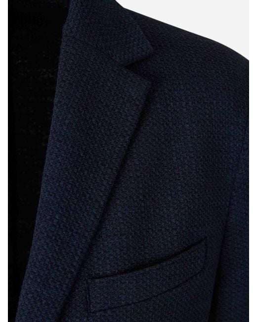 Harris Wharf London Blue Blazer Straight Wool for men