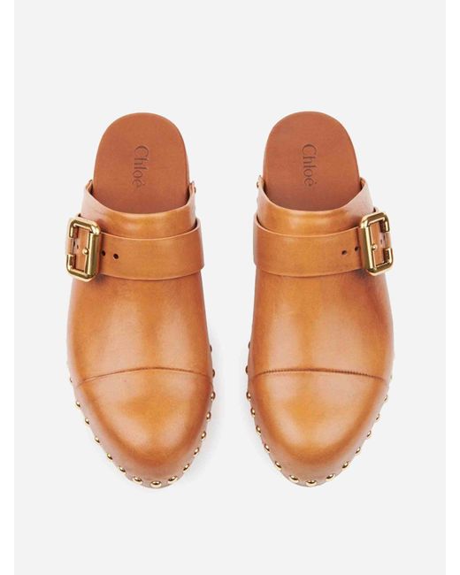 Zoccoli Jeannette di Chloé in Brown