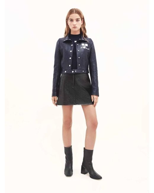 Courreges Blue Vinyl Jacket Reissue