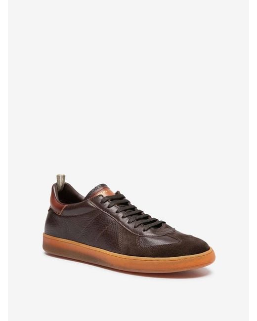 Officine Creative Brown Leather Sport Shoes for men