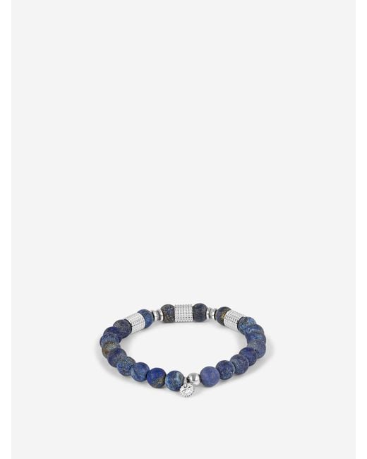 Tateossian Blue Giza Beads Bracelet for men