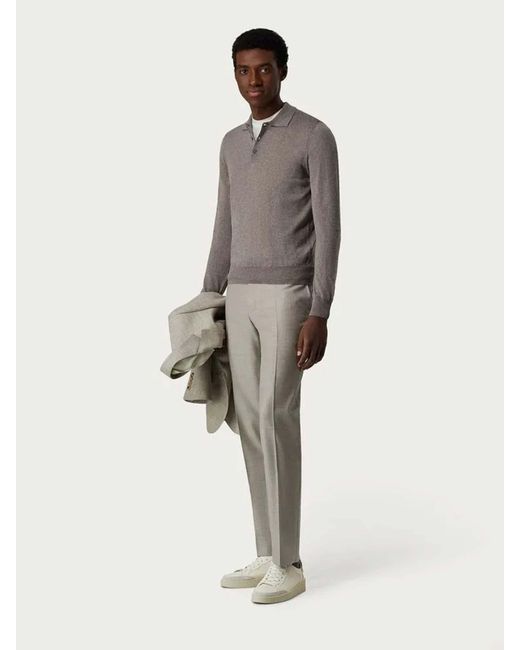 Polo Algodón Logo Canali de hombre de color Gray