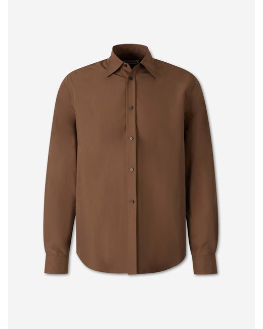 Jil Sander Brown Plain Polyester Shirt for men