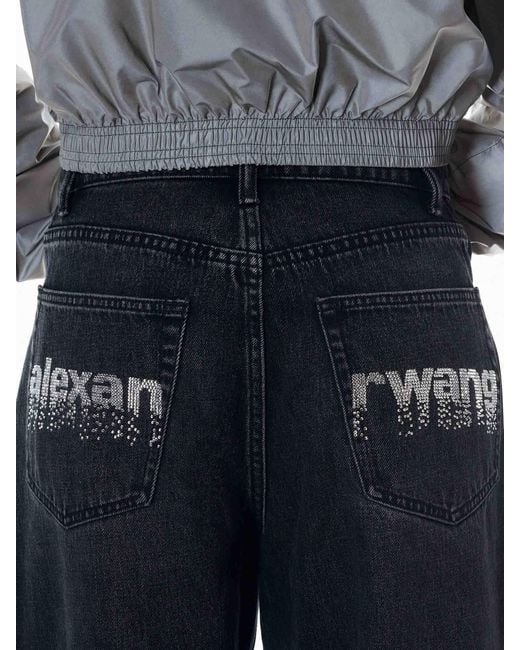 Alexander Wang Blue Jeans Barrel Logo