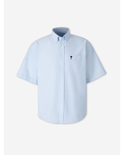 Camisa Casual Algodón AMI de hombre de color Blue