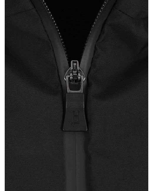 Herno Black Technical Jacket With Hood for men