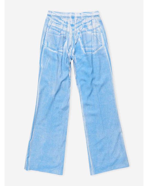 Acne Blue Denim Effect Trousers