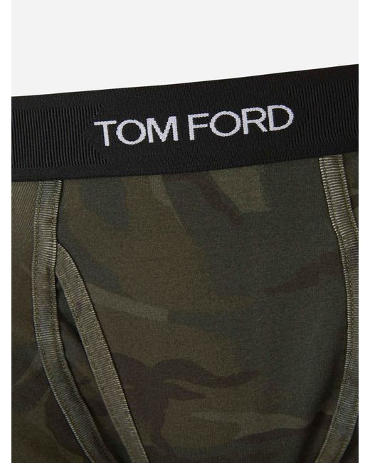 Boxer Algodón Logo Tom Ford de hombre de color Black