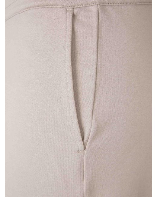 Herno White Cotton Knit Shorts for men
