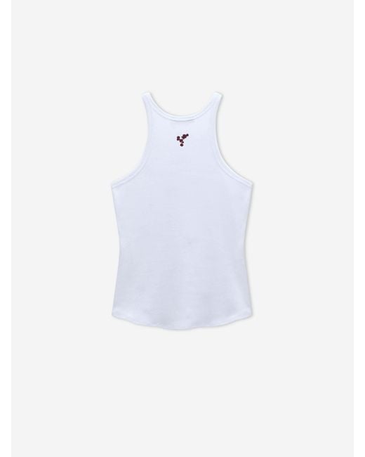 Dorothee Schumacher White Ribbed Tank Top