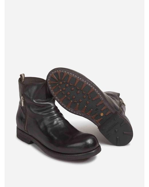 Officine Creative Black Bulla Dd 113 Boots for men
